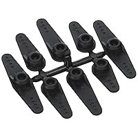 Du-Bro Super Strength Long Futaba Servo Arms, Includes Single and Double Arms, 8-Pack, Black