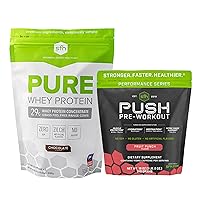 SFH Motivate & Gain Workout Bundle Pure Whey Chocolate Protein and Push Pre-Workout Powder