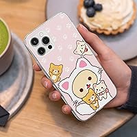 Kawaii Design Korean Phone Case - Flexible Silicon, Rubber Cover with Cute Design - Slim & Protective Case Compatible for All Models
