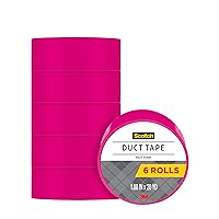 Scotch Duct Tape, 1.88 in x 20 yd, Hot Pink, 6 Pack
