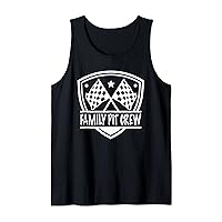 Family Pit Crew Race Track Checkered Flag Car Racing Tank Top