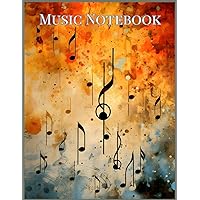 Splash Art Music Manuscript book: 12-Stave Blank Sheet Music Notebook, 110 Pages for Musicians and Composers: Music Manuscript Paper, Blank sheet ... for beginners and experienced musicians