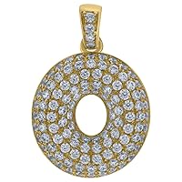 10k Yellow Gold Mens Women Cubic Zirconia CZ Sport game Number 0 Charm Pendant Necklace Measures 22.5x15.40mm Wide Jewelry Gifts for Men
