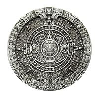 Vintage Style Aztec Calendar Round Belt Buckle for Men also Stock in the US