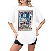 Rocketcoon Apparel Baseball Mom Tarot Card Skeleton Tarot Mom T-Shirt, Skull Mama Tarot Baseball T-Shirt, Funny Baseball Tarot Lovers Gift T-Shirt