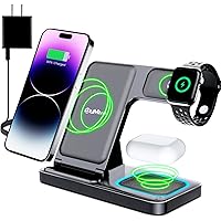3 in 1 Wireless Charger for iPhone 15/14/13/12,Wireless Charging Station for Apple Devices, Charging Stand for Apple Watch Series, for AirPods