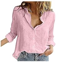 Flowy Tops for Women Crewneck Oversized Work Office Nuring Tunic Fit Soft Dressy Shirt Peplum Tops Pink