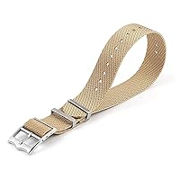 20mm 22mm Nylon Watch Band for Omega Sports Watch Nylon Band (Color : Khak, Size : 20MM)