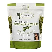 Juka's Organic Co. Moringa Powder from West Africa (100% Authentic, Naturally Dried, Organic, Non GMO) Moringa is Indigenous to Africa 16 OZ