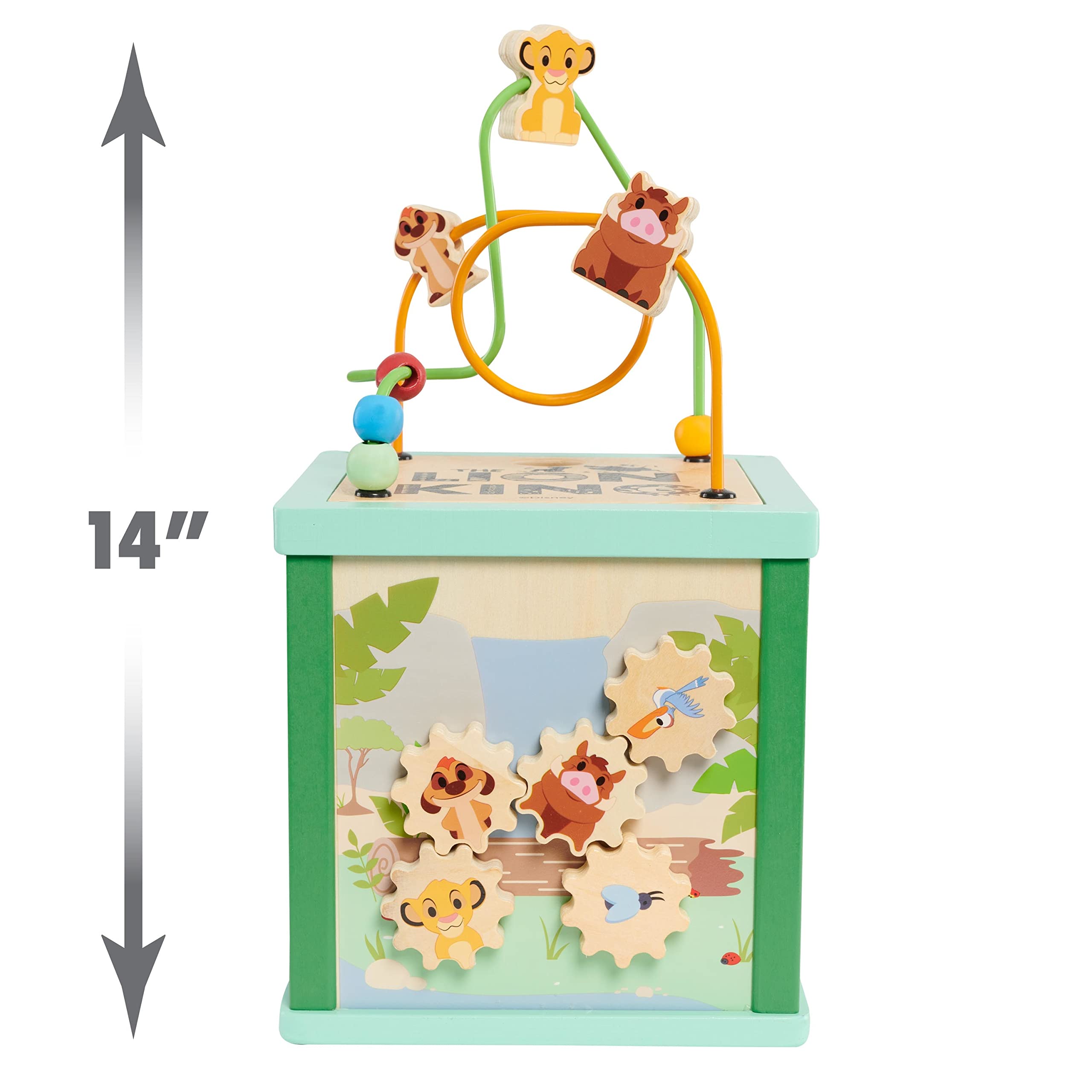 Disney Wooden Toys Lion King Activity Cube, Kids Toys for Ages 2 Up, Gifts and Presents by Just Play