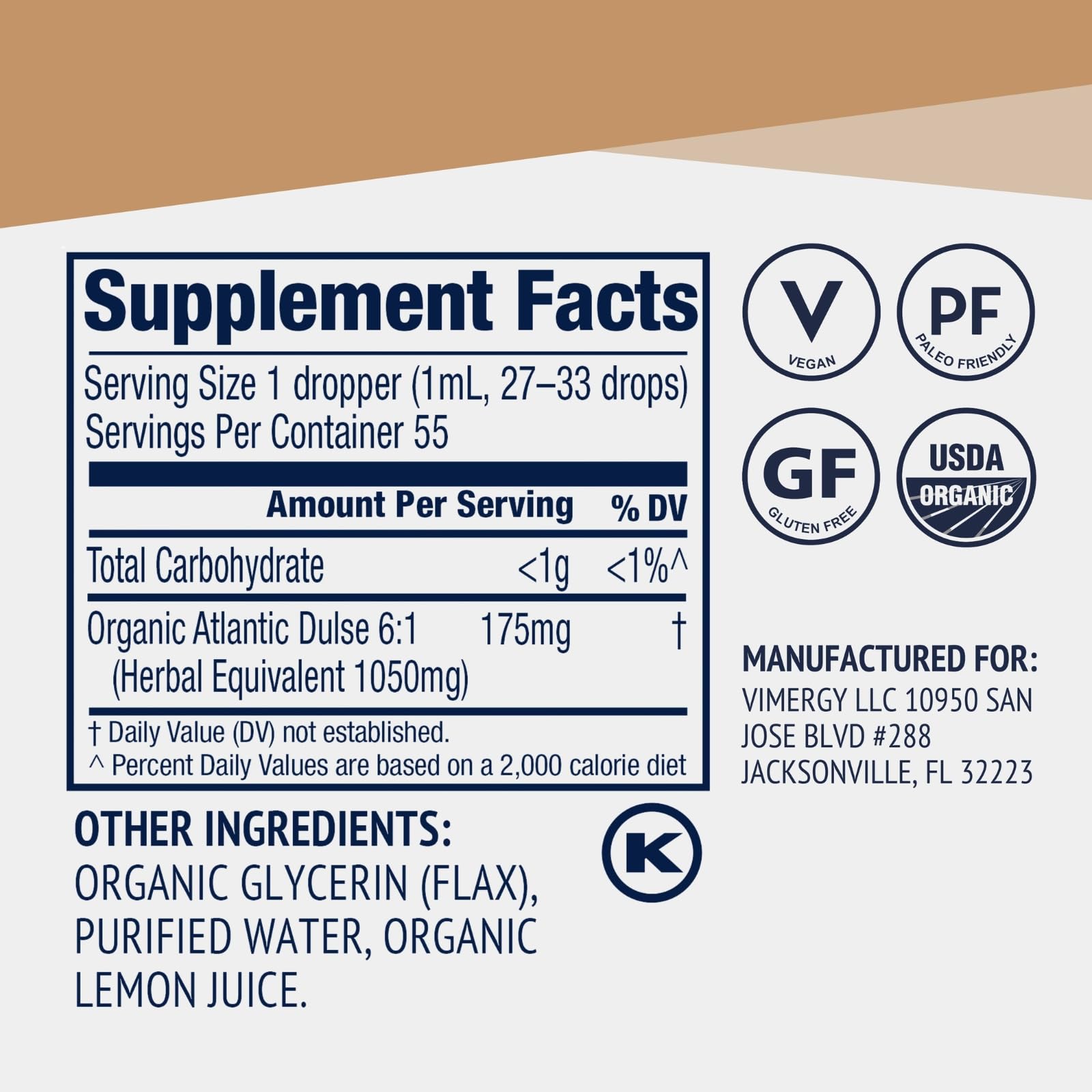 Vimergy USDA Organic Atlantic Dulse, 55 Servings and Natural Spirulina Juice Powder, 83 Servings - Bundle