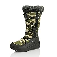 DailyShoes Women's Woman's Knee High Up Warm Fur Water Resistant Eskimo Snow Boots