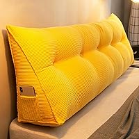 Triangular Headboard Pillow Queen Reading Wedge Pillow Solid Color Bed Cushion Queen Cushion Headboard Backrest Wedge Pillow Neck and Lumbar Support Dorm Sofa Bed Full Size