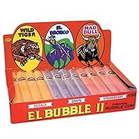 El Bubble II Bubble Gum Cigars, Assorted Fruit Flavors, Box of 36
