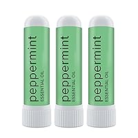 MOXĒ Peppermint Essential Oil Nasal Inhaler, Therapeutic No-Mess Aromatherapy, Cooling, Refreshing, Invigorating, Uplifts Mood and Positivity, Pure and Undiluted, Made in USA (3 Pack)`