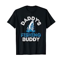 Daddy's Fishing Buddy Dad Fish Young Fisherman Father's Day T-Shirt