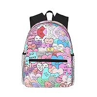 Colorful Heart-Standard Print Backpack Casual Backpack Laptop Backpacks Travel Bag Work Computer Bag