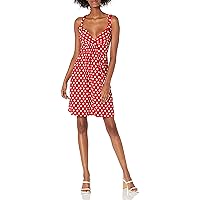 Star Vixen Women's Sleeveless Knot-Front Surplice Dress