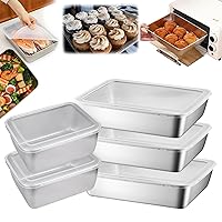 Heavy Duty Stainless Steel Baking Sheet Pans, Baking Sheet Set Plate With Lid, Thickened flat bottom tray, for Restaurant Kitchen Freezer Buffet