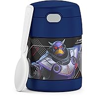 Disney Pixar Lightyear THERMOS FUNTAINER 10 Ounce Stainless Steel Vacuum Insulated Kids Food Jar with Spoon