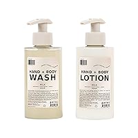 Hand + Body Wash + Lotion BUNDLE | Clean, Non-Toxic Fragrance For All (MILK, 8.5 oz | 251 ml)