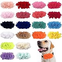 4 or 6 or 20PCS Dog Collar Large Flowers Pet Collar Charms Attachment for Small Medium Big Girl Female Cat Puppy Alpaca Rabbit Neck Bows Sliders Grooming Accessories
