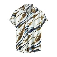 VATPAVE Mens Casual Hawaiian Floral Shirts Short Sleeve Button Down Tropical Shirts Beach Summer Shirts