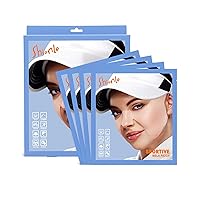 SHIONLE 4 Pack Sportive Mela Sun Protection Face Mask Cooling Patch with Earloops Golf & Outdoor Sports Activities Sunblock Shield Sunscreen Tape UV Block Sheet with Hydrogel All Skin Type (Type-D)