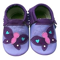 Leather and Corduroy Baby Soft Sole Shoes Boy Girl Infant Child Kid Toddler First Walk Gift Moccasin Butterfly Lilac
