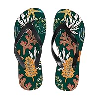 Vantaso Slim Flip Flops for Women Beautiful Seashell Coral Yoga Mat Thong Sandals Casual Slippers