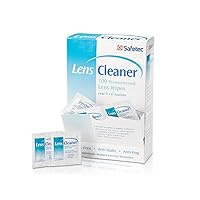 Safetec Lens Cleaner Pre-Moistened Wipes for Glasses, Goggles, and Sunglasses 100ct Box (10 Boxes/case)