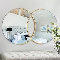 Gold Decorative Mirror for Living Room, 24