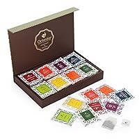 Octavius, Assorted Tea Sampler Gift Set (8 Flavors, 48 Tea Bags) | Black & Green Tea Sampler Pack | Tea Gift Set | Pack of 1