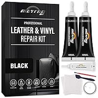 Black Leather Repair Kit for Car Interior, Leather Seat Repair Kit for Cars, Easily Repairs Furniture, Jacket, Chair, Sofa and Purse, Restores Faux, Artificial, Genuine Pleather With Easy Instructions