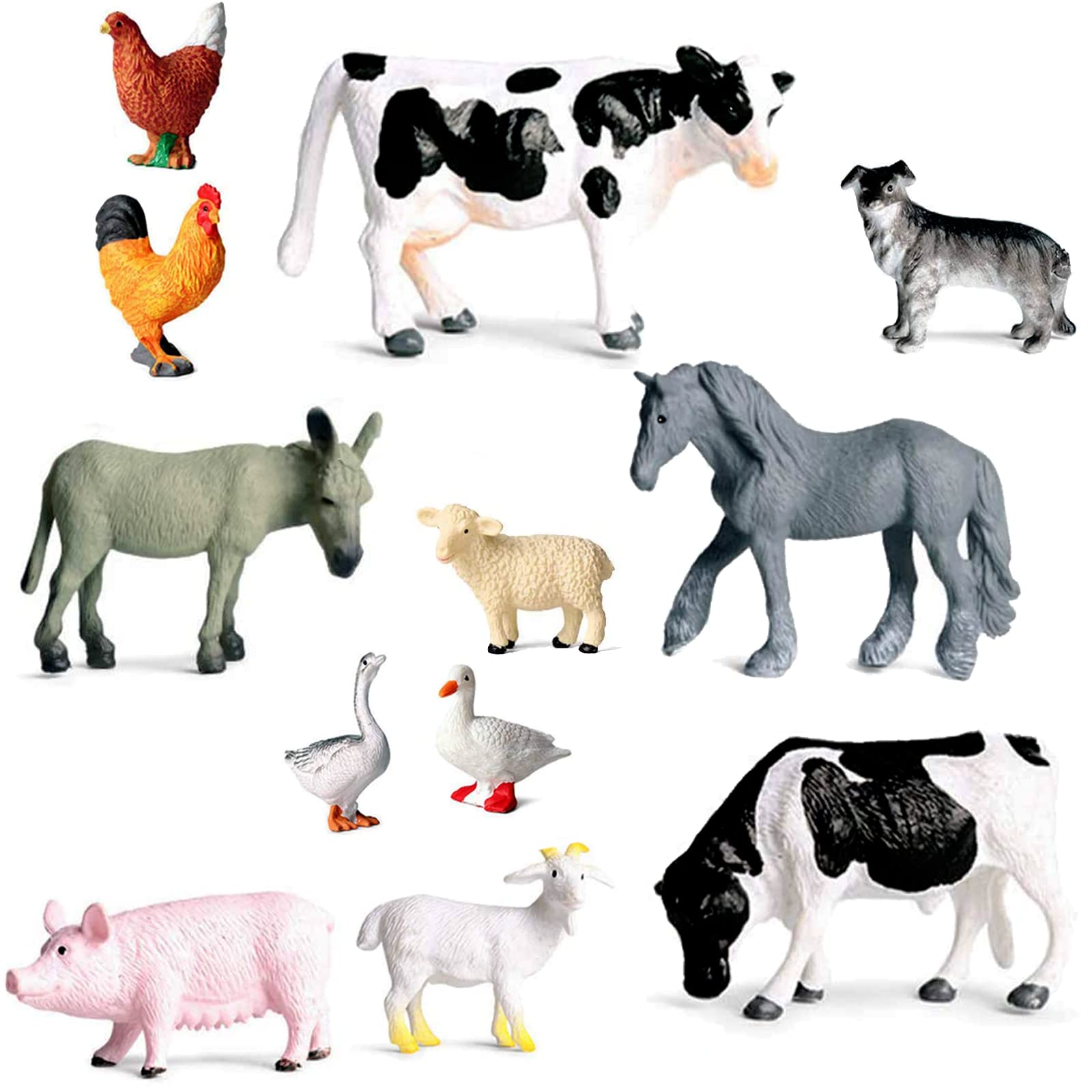 Mua Farm Animals Toys Statues , Mini Realistic Simulation Plastic Learning  Educational Playset Party Favors Bath Toys Cupcake Toppers 12 Animal  Statues Horse, Dog, Pig, Cow, Chicken, Duck, Animal Figures trên Amazon