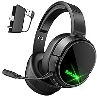 X1 Wireless Gaming Headset for Xbox Series X|S, Xbox One, PS5, PC, Mac, Nintendo Switch, Bluetooth Over Ear Gaming Headphones with Detachable Noise Canceling Microphone, 40H Battery