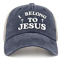 I Belong to Jesus Hat for Mens Baseball Cap Classic Washed Dad Hat Fitted