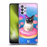 Head Case Designs Siamese Cat Doughnut God Real Cats in Artificial Space Soft Gel Case Compatible with Samsung Galaxy A32 5G (2021)
