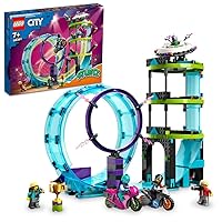 LEGO City 60361 Ultimate Stunt Challenge Toy Blocks, Present, Vehicle, Glue, Boys, Girls, Ages 7 and Up