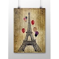 Eiffel Tower Wall Decoration, Musical Notebook Print of the Eiffel Tower, French Poster, Romantic Bedroom Decor, Gift For Her, Art Print, A3 size (297mm x 420mm / 11.69 x 16.53 inches) Unframed print.