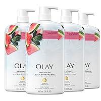 Olay Fresh Outlast Women's Body Wash Watermelon & Agave, 30 fl oz (Pack of 4)