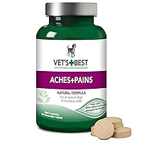 Vet’s Best Aches + Pains Dog Supplement - Vet Formulated for Dog Occasional Discomfort and Hip and Joint Support - 50 Chewable Tablets(Pack of 1)