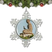 China Tian Tan Buddha Hong Kong Christmas Ornament Tree Decoration Crystal Metal Souvenir Gift