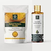 Kasthuri Manjal Powder for Skin and Ayurvedic Hair Oil