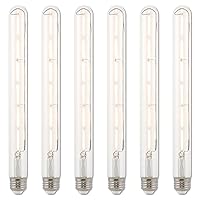Westinghouse Lighting 4518820 6.5 Watt (75 Watt Equivalent) T9 Dimmable Clear Filament LED Light Bulb, Medium Base, 6 Pack