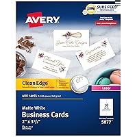 Clean Edge Printable Business Cards with Sure Feed Technology, 2