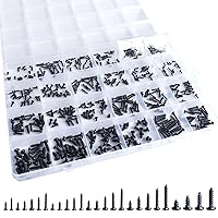 520pcs 26 Sizes Laptop Notebook Computer Replacement Screws Kit M1.2 M1.4 M1.5 M1.7 M2 M3, Round Pan Head Self-Tapping Screws Small Mini Screw for Electronic Repair