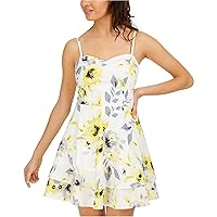 Speechless Womens Bow-Back Fit & Flare Dress, White, 1