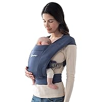 Ergobaby Embrace Cozy Newborn Essentials Baby Carrier Wrap (7-25 Pounds), Ponte Knit, Soft Navy