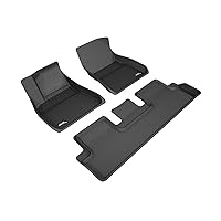 3D MAXpider Custom Fit KAGU Floor Mat (BLACK) for 2018-2019 TESLA MODEL 3 - 1ST ROW 2ND ROW